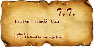 Tisler Timótea névjegykártya